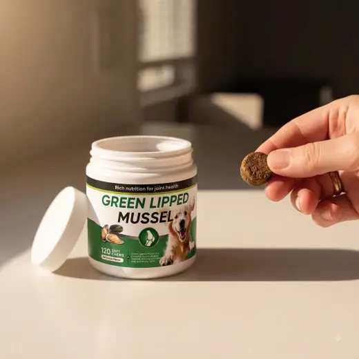 A scoop of joint powder being lifted from the tub