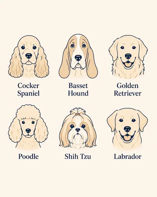 Six floppy-eared dog breeds prone to ear buildup